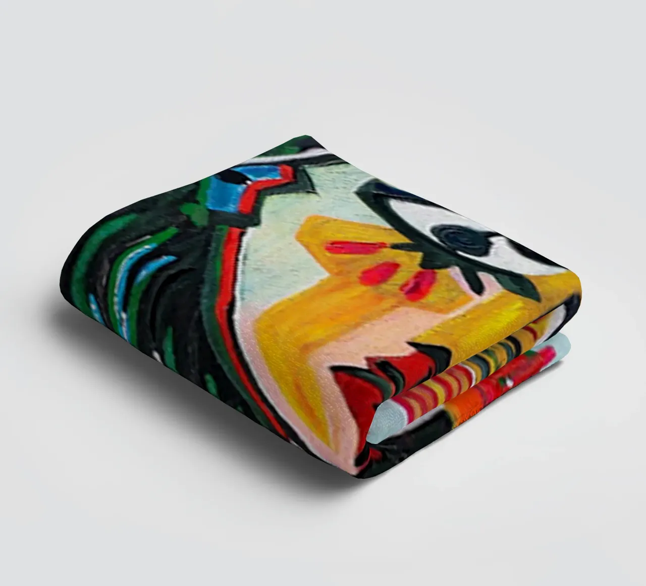 Abstract portrait of Petronella towel by Susanprint