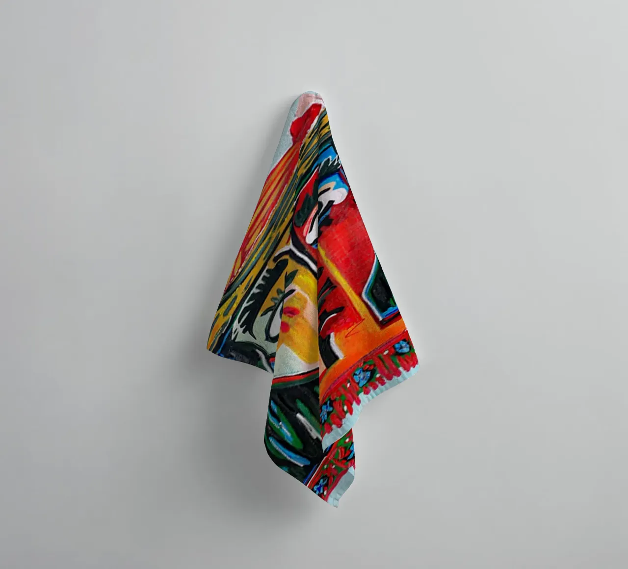 Abstract portrait of Petronella towel by Susanprint