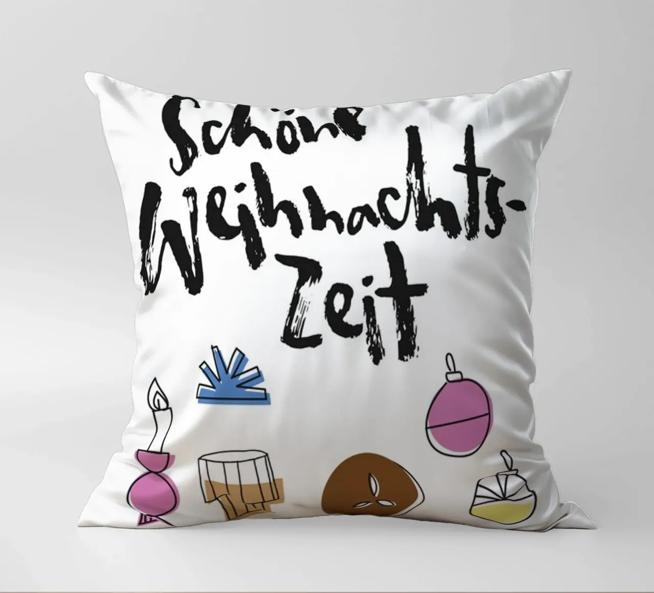 Weihnachtszeit cuscino da Brushmeetspaper