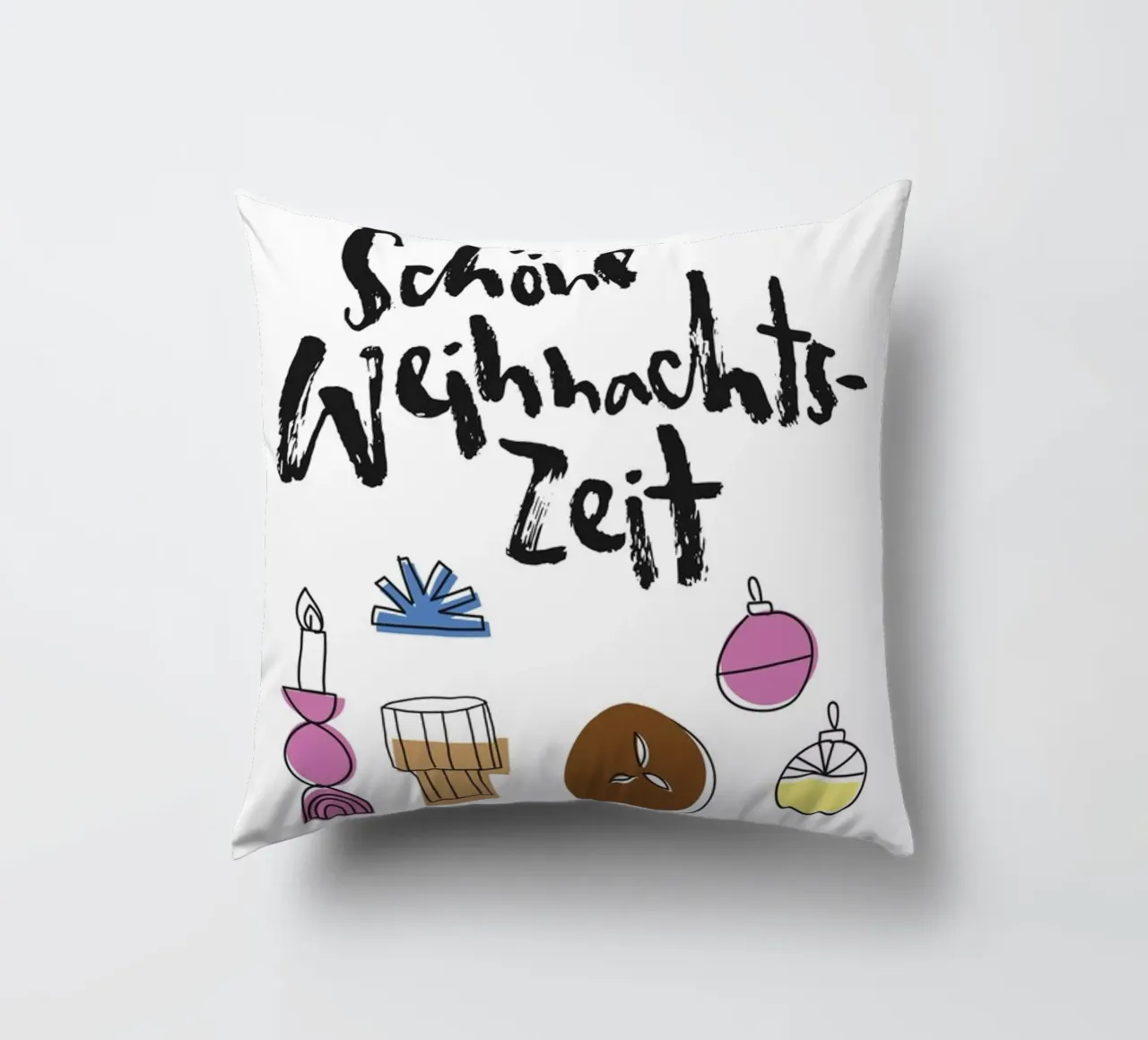 Weihnachtszeit cuscino da Brushmeetspaper