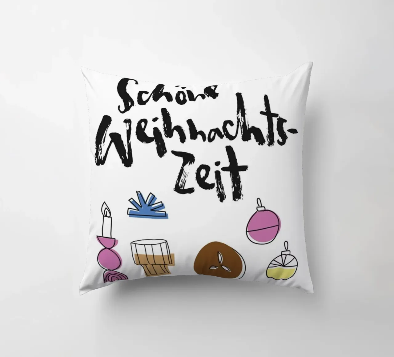 Weihnachtszeit cuscino da Brushmeetspaper