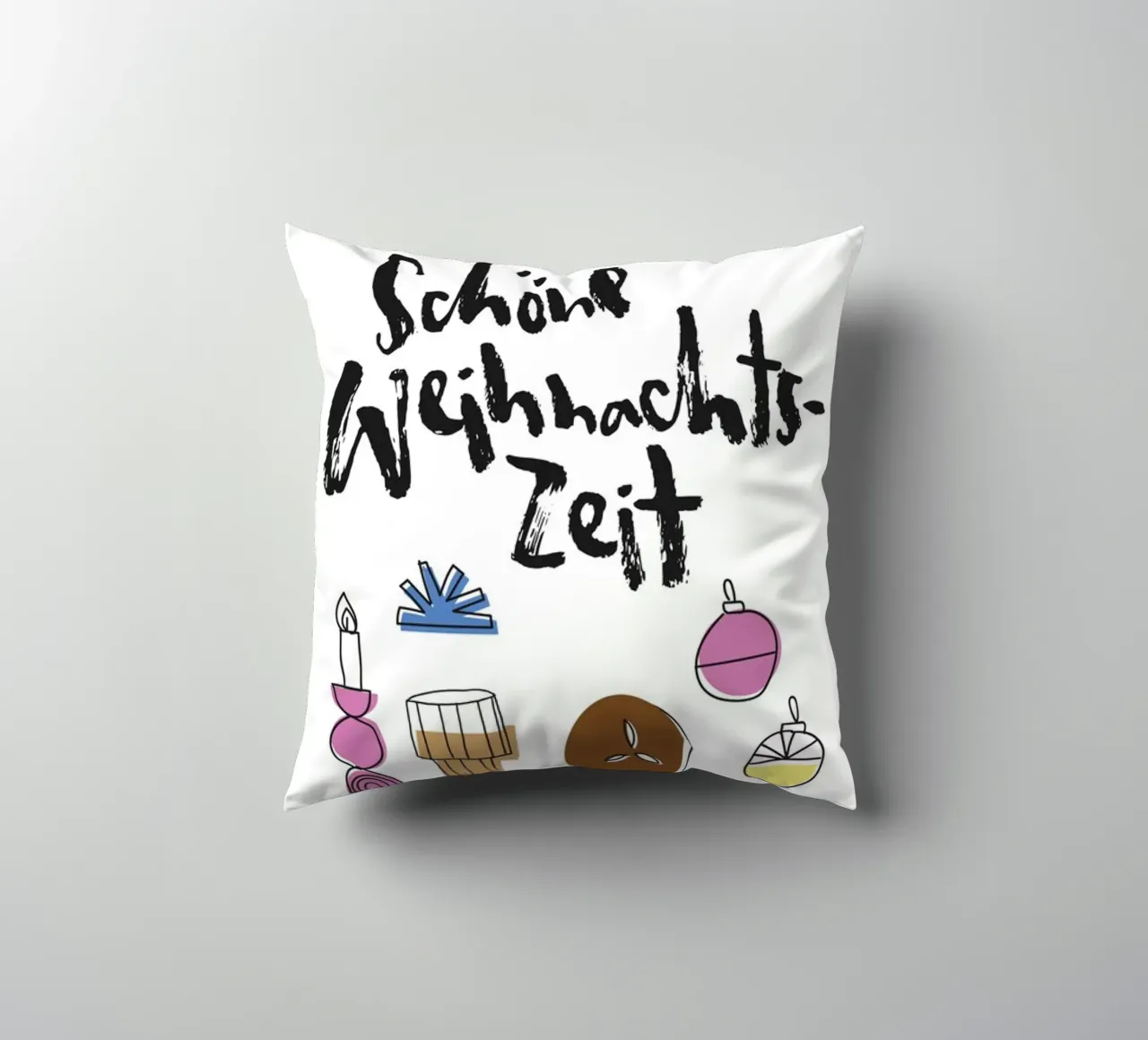 Weihnachtszeit cuscino da Brushmeetspaper