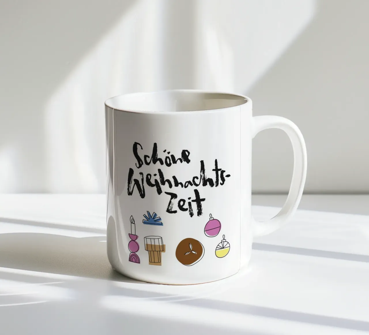 Weihnachtszeit tazza in ceramica da Brushmeetspaper