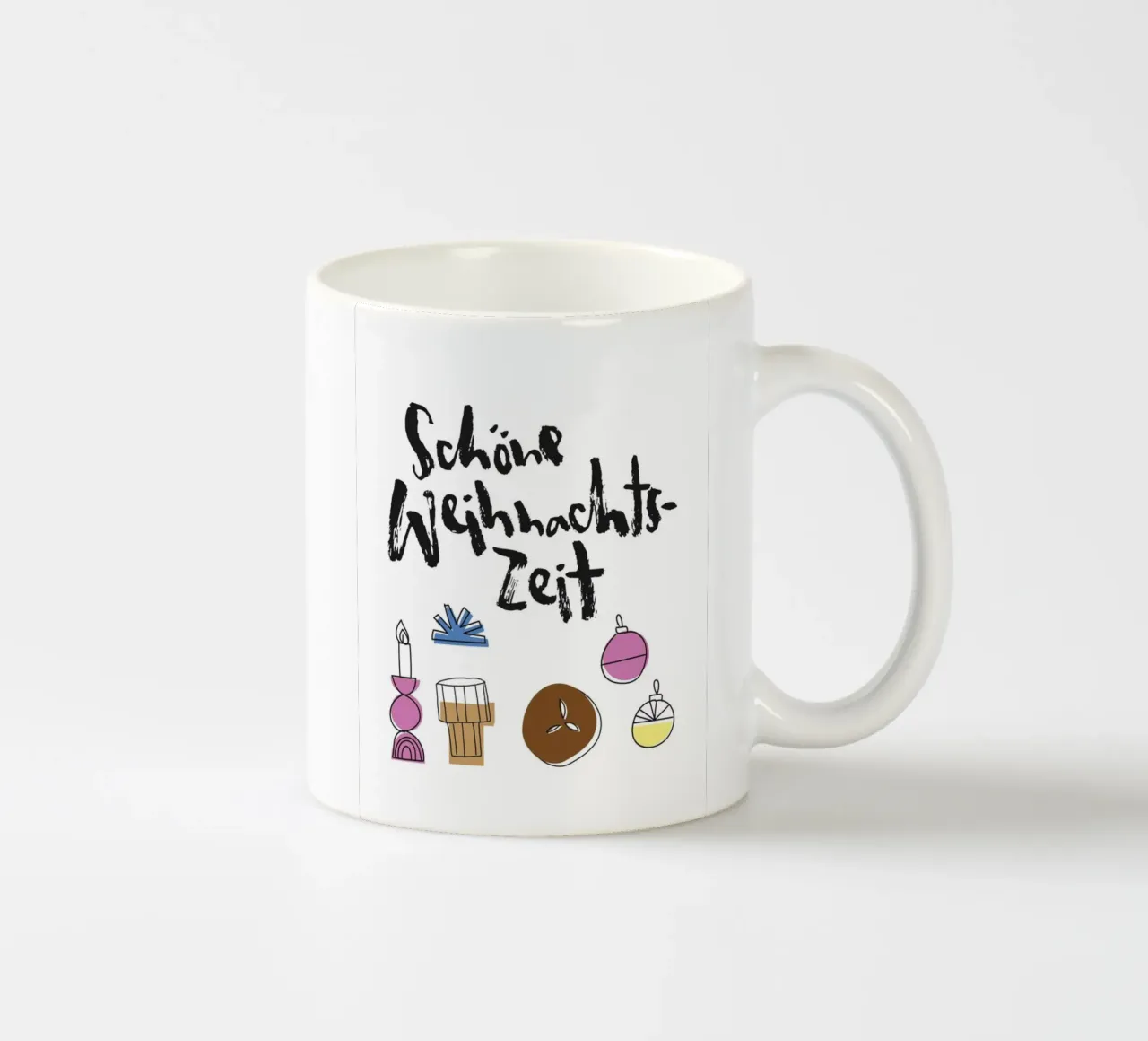 Weihnachtszeit tazza in ceramica da Brushmeetspaper