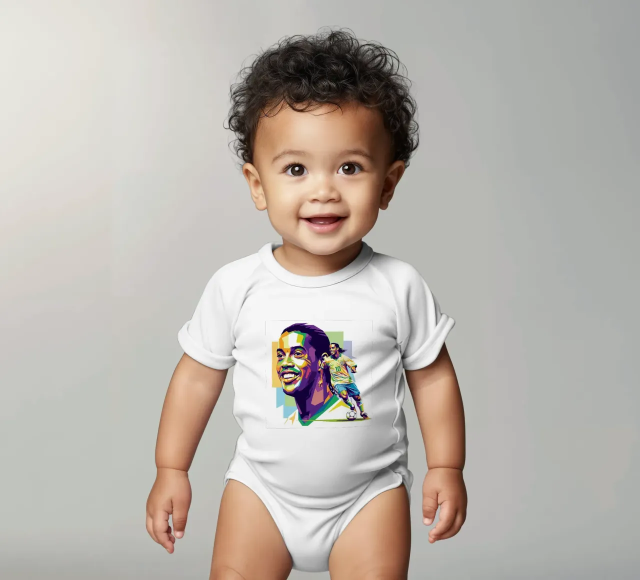 Ronaldinho with the iconic smile body neonato maniche corte da Hantamrata