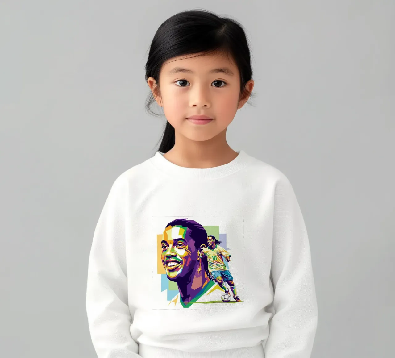 Ronaldinho with the iconic smile felpa bambino da Hantamrata