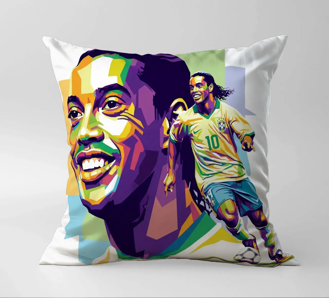 Ronaldinho with the iconic smile cuscino da Hantamrata