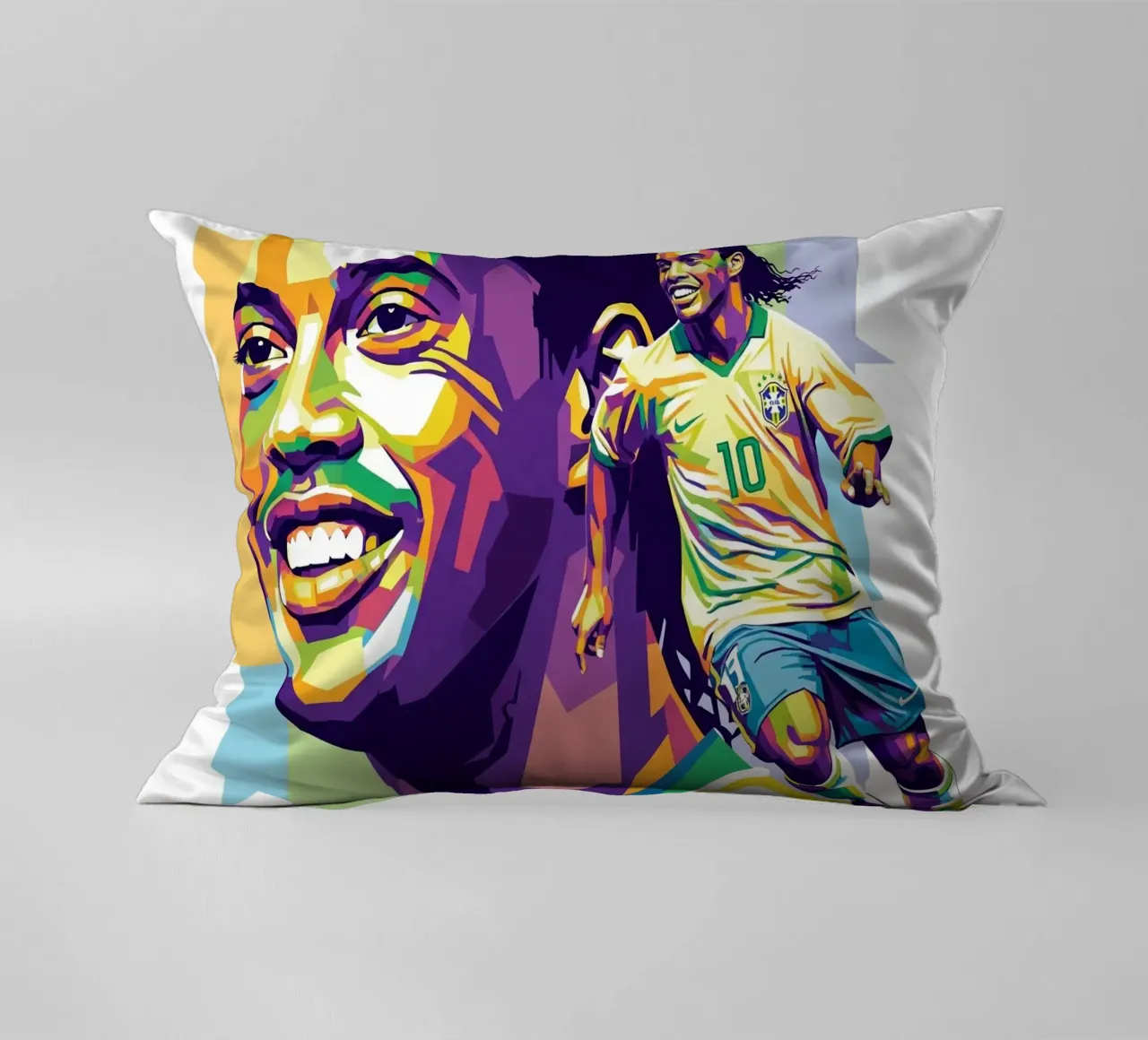 Ronaldinho with the iconic smile cuscino da Hantamrata