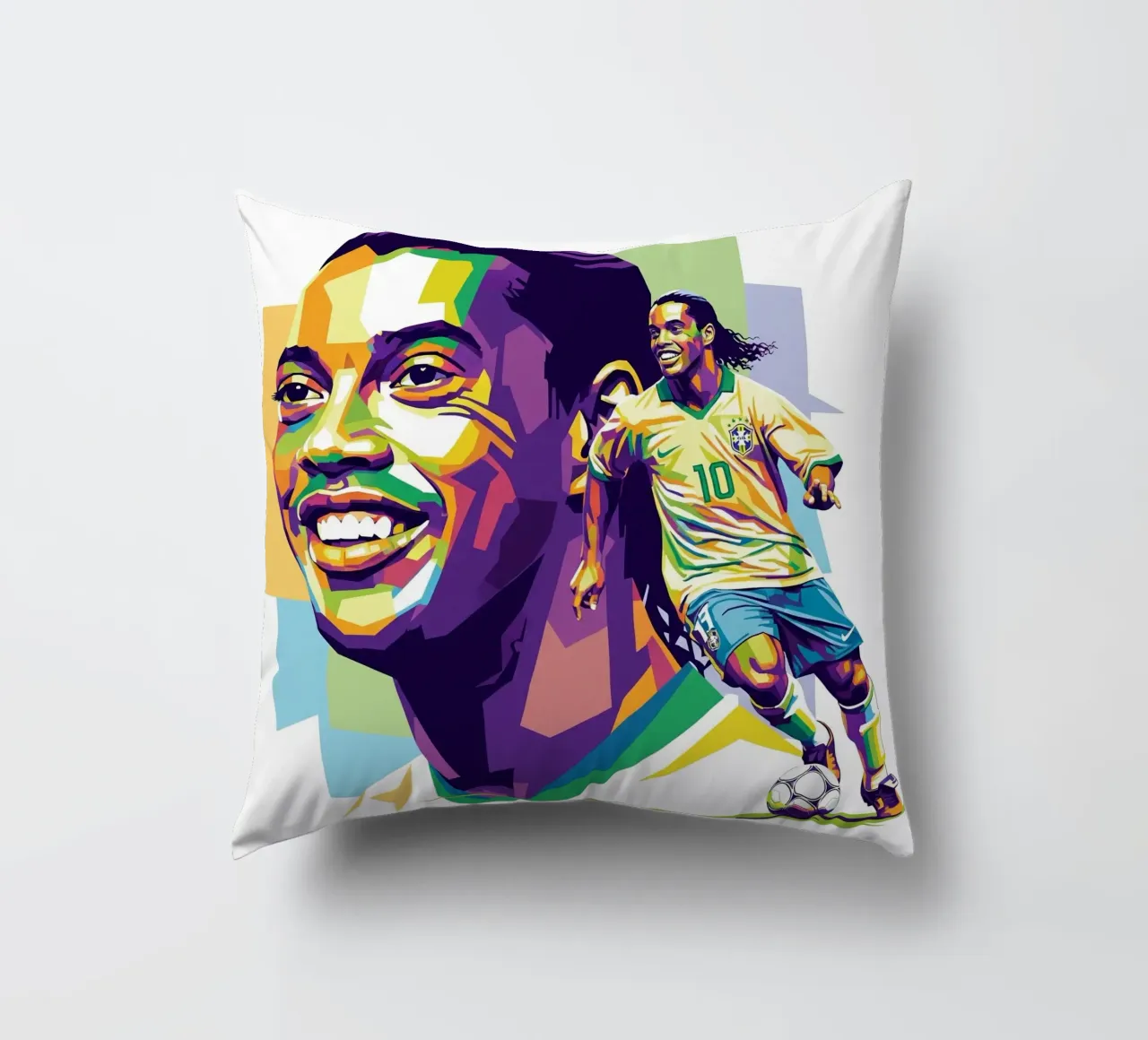 Ronaldinho with the iconic smile cuscino da Hantamrata