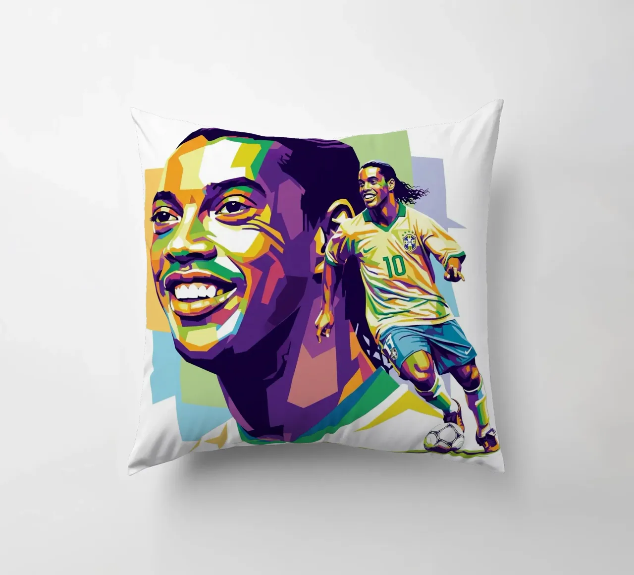 Ronaldinho with the iconic smile cuscino da Hantamrata