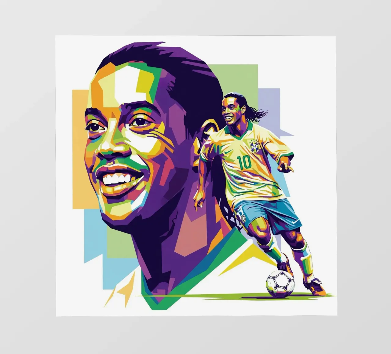 Ronaldinho with the iconic smile telo in pvc da Hantamrata