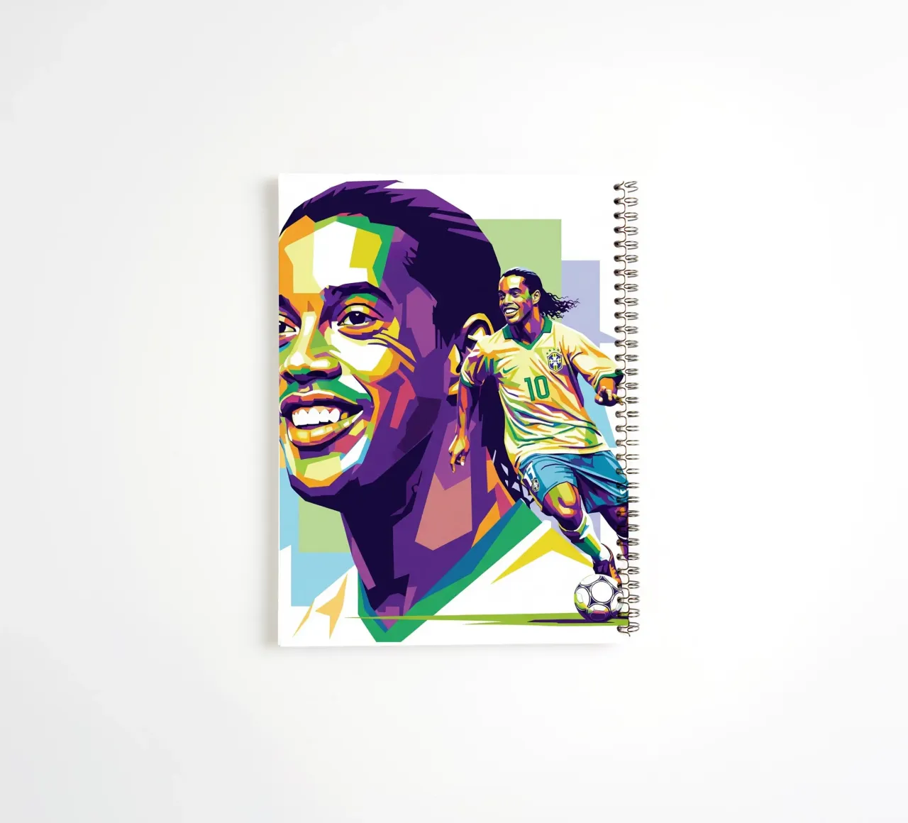 Ronaldinho with the iconic smile spiral notebook by Hantamrata