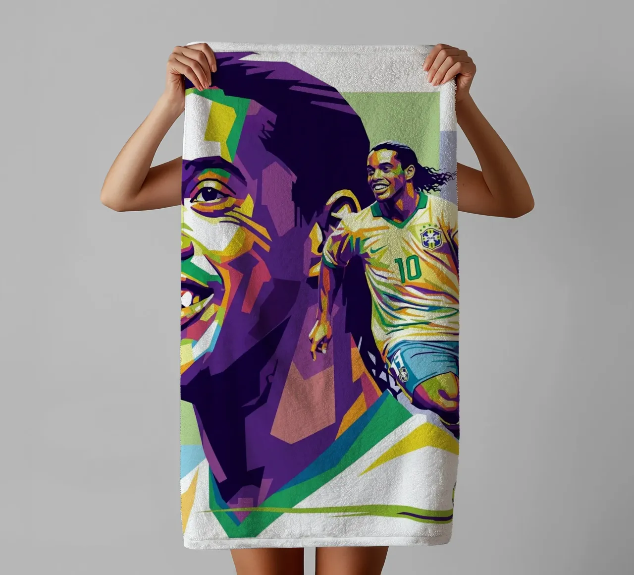 Ronaldinho with the iconic smile asciugamano da bagno da Hantamrata