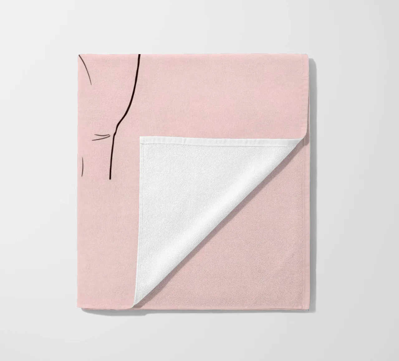 Ilustración de un gesto con la mano sobre un fondo rosa suave toalla de playa de DesignDoodle