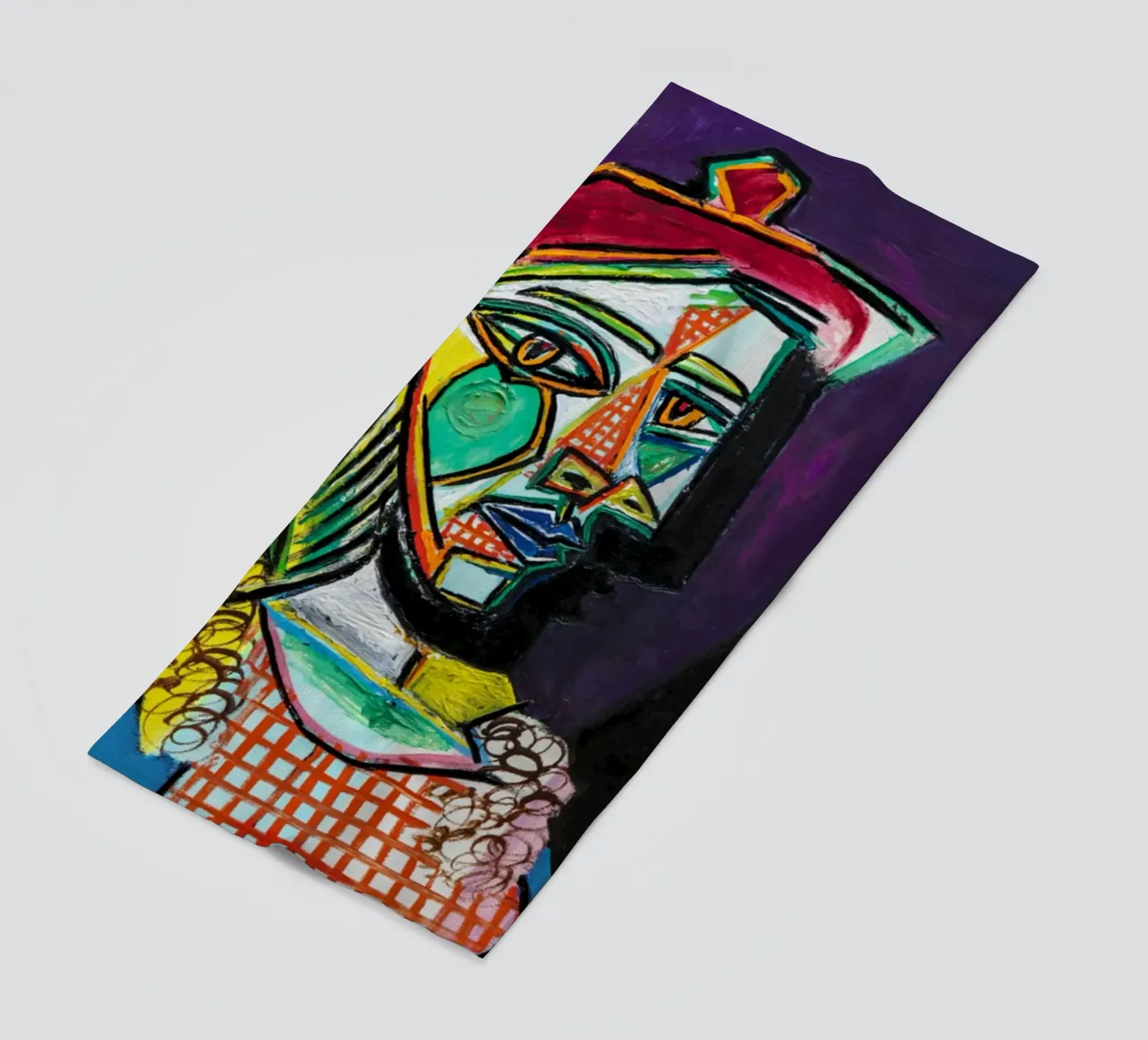 Woman with Marie Walter beach towel by Susanprint