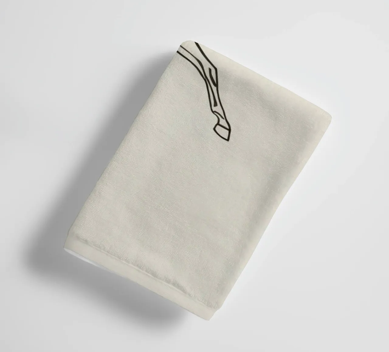Fast Horse trotting gracefully on a plain background towel by DesignDoodle