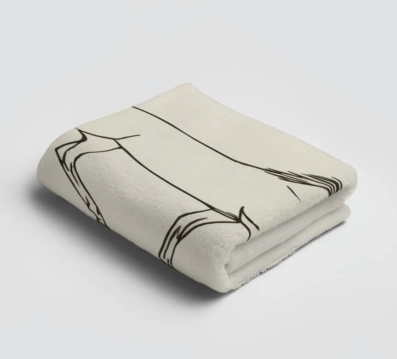 Fast Horse trotting gracefully on a plain background towel by DesignDoodle