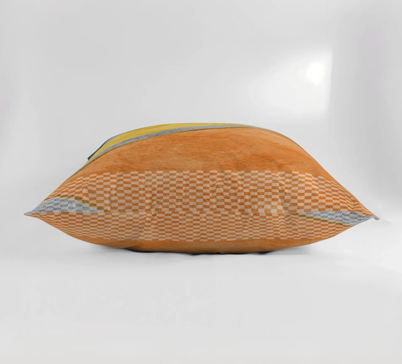 abstract art geometric orange color cuscino da vintageshop