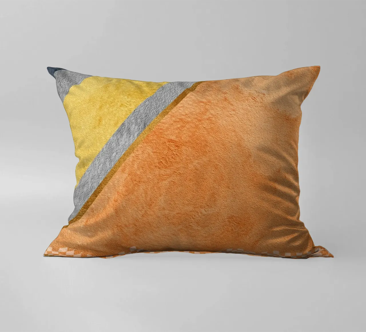 abstract art geometric orange color cuscino da vintageshop