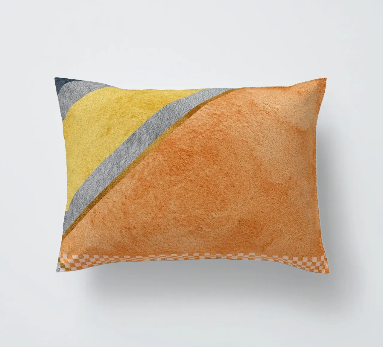 abstract art geometric orange color cuscino da vintageshop