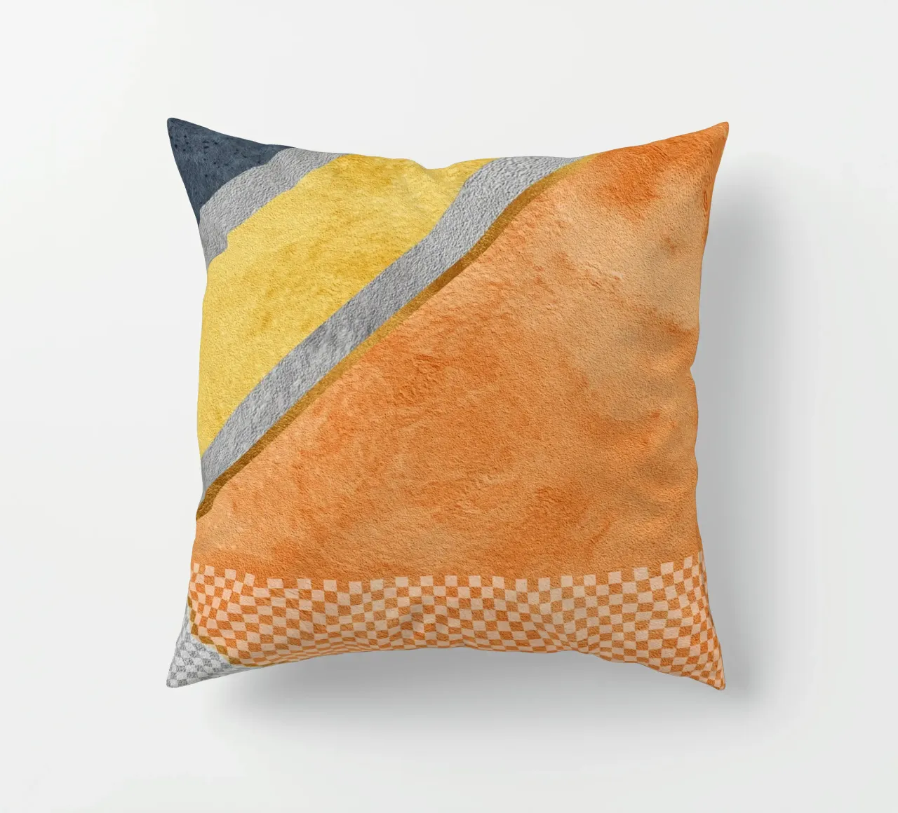 abstract art geometric orange color cuscino da vintageshop