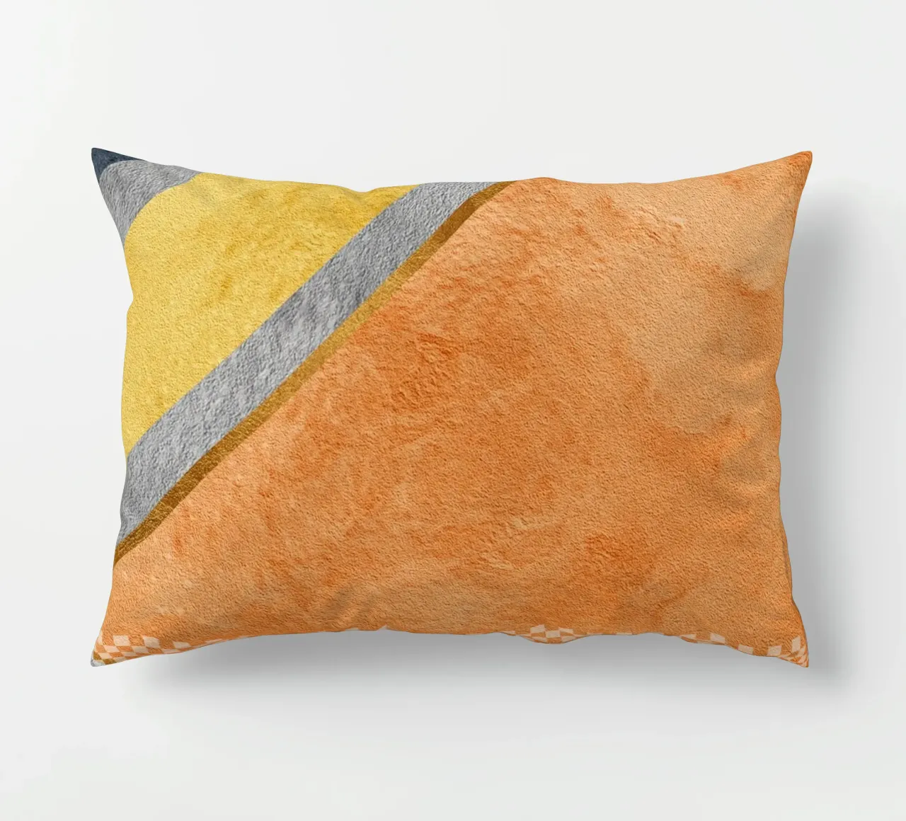 abstract art geometric orange color cuscino da vintageshop