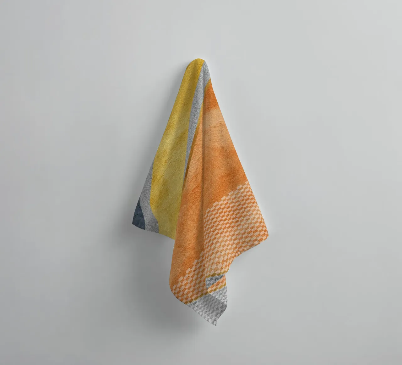 abstract art geometric orange color asciugamano da bagno da vintageshop