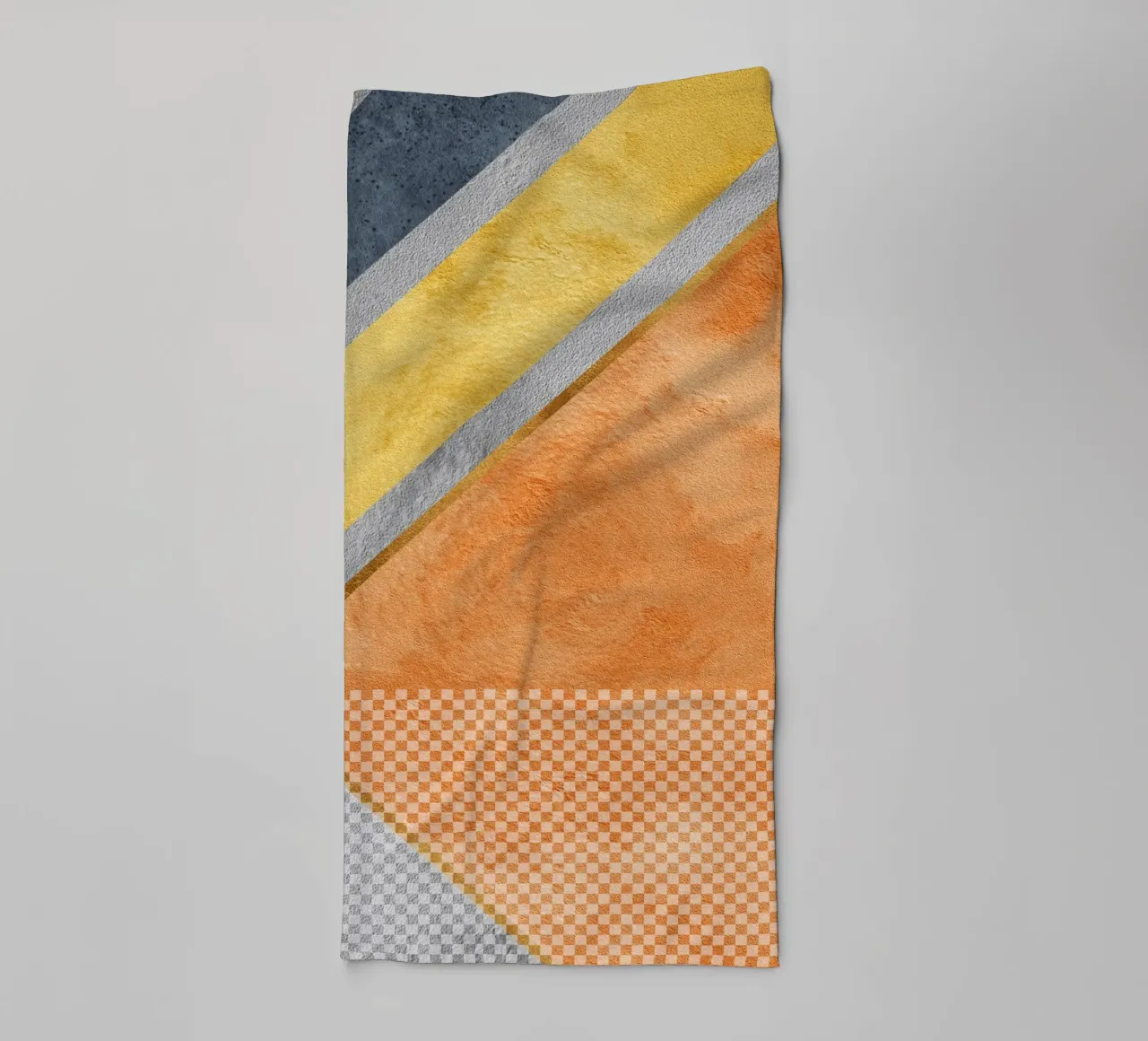 abstract art geometric orange color asciugamano da bagno da vintageshop