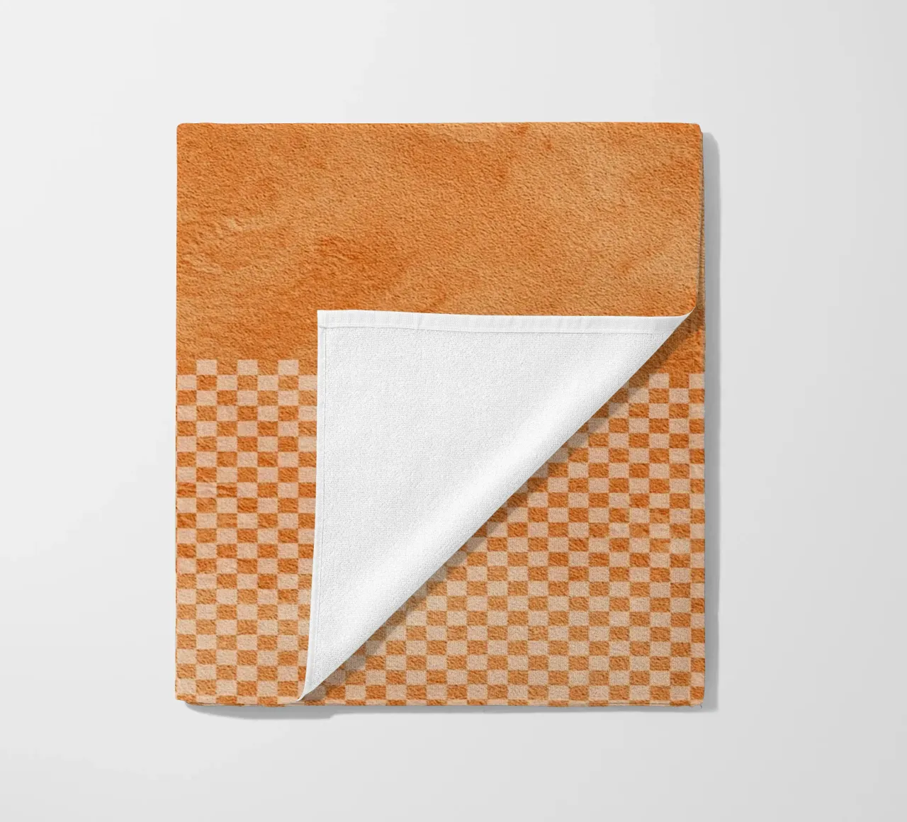 abstract art geometric orange color telo mare da vintageshop