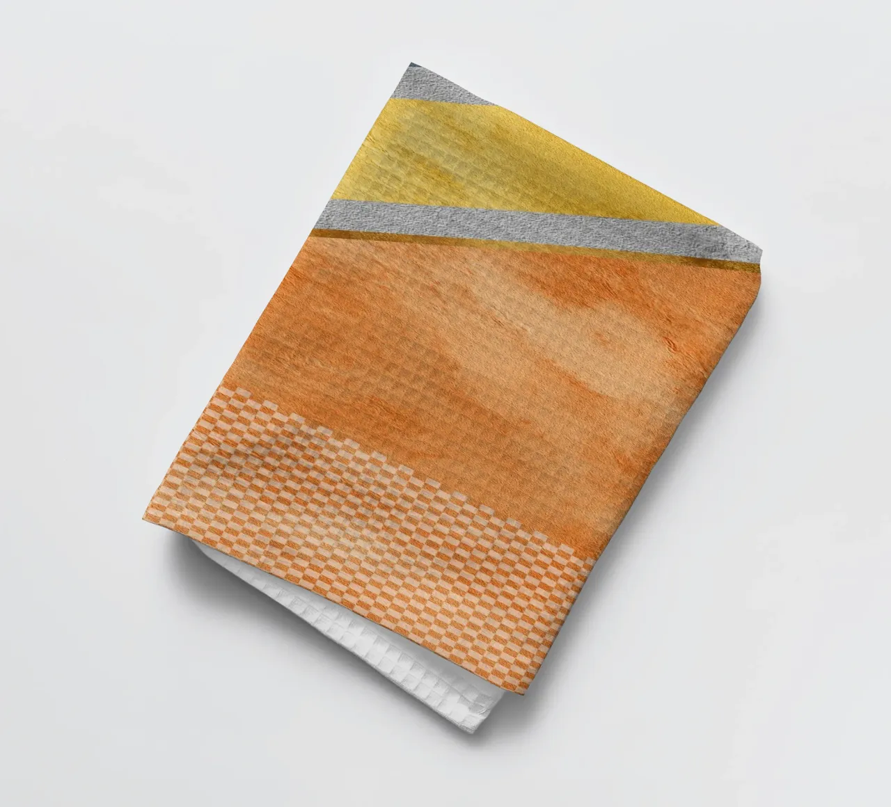 abstract art geometric orange color canovaccio da cucina da vintageshop