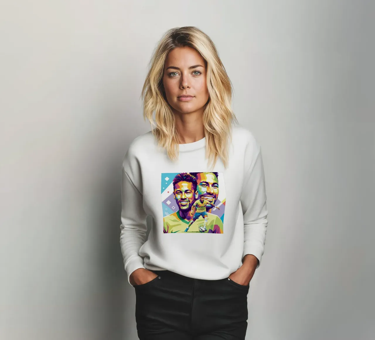 Neymar - WPAP art style (1) felpa da Hantamrata