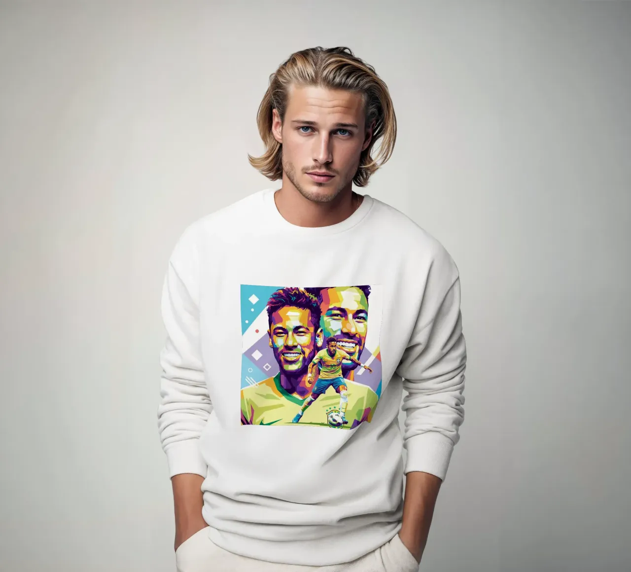 Neymar - WPAP art style (1) felpa da Hantamrata