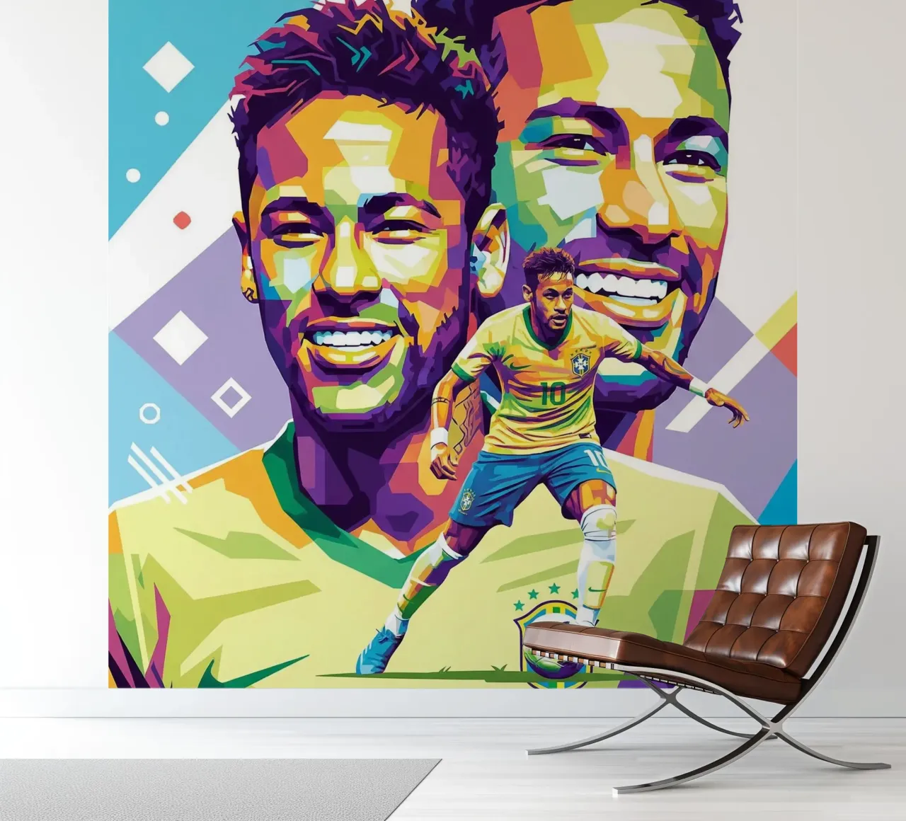 Neymar - WPAP art style (1) photo wallpaper by Hantamrata