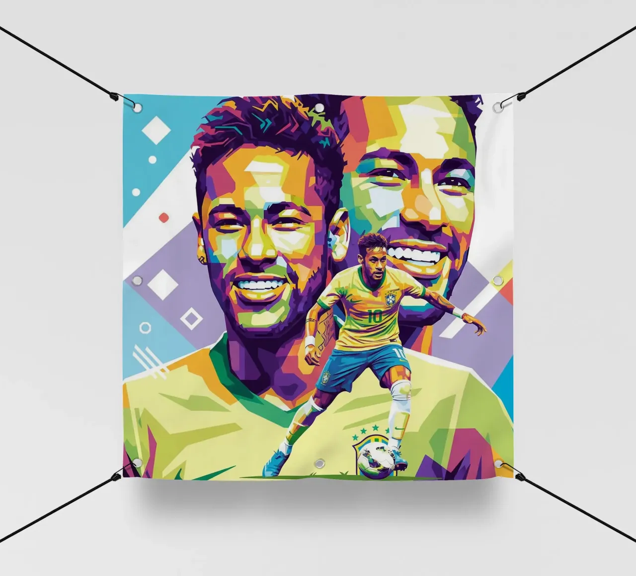 Neymar - WPAP art style (1) telo in pvc da Hantamrata