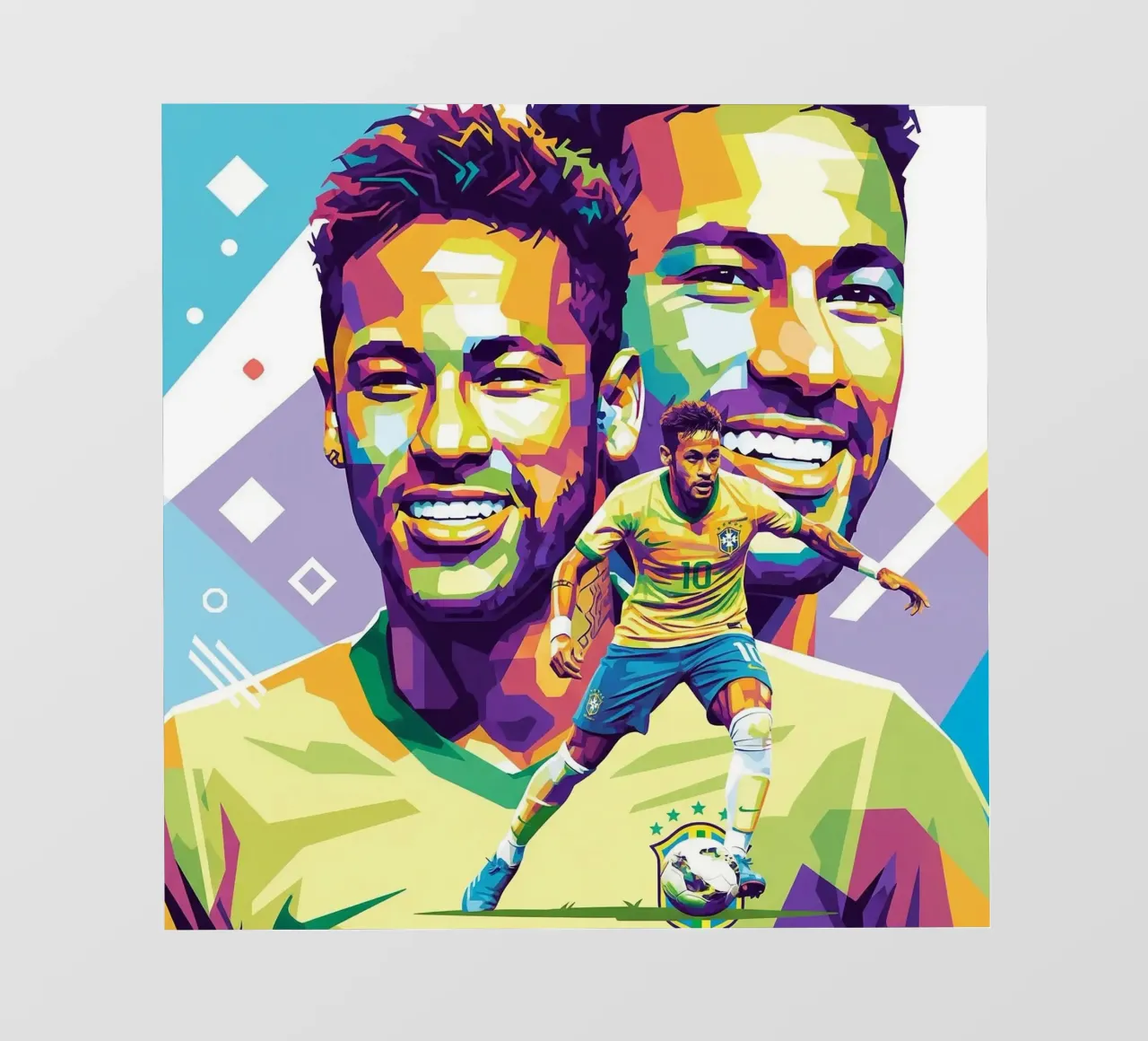 Neymar - WPAP art style (1) telo in pvc da Hantamrata