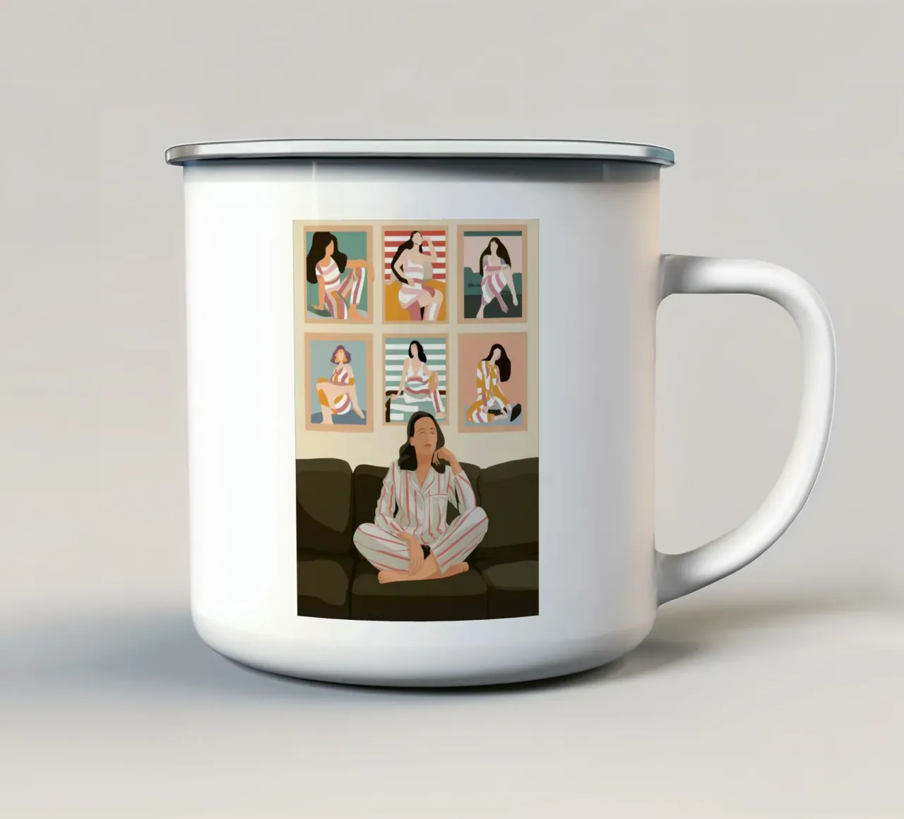 Galerie Regard Repose mug en émail de Bring Haven