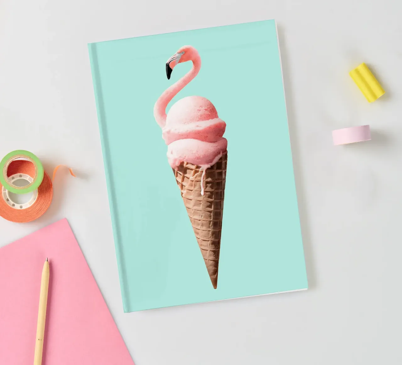 Flamingo Cone - Jonas Loose notebook by shaw post