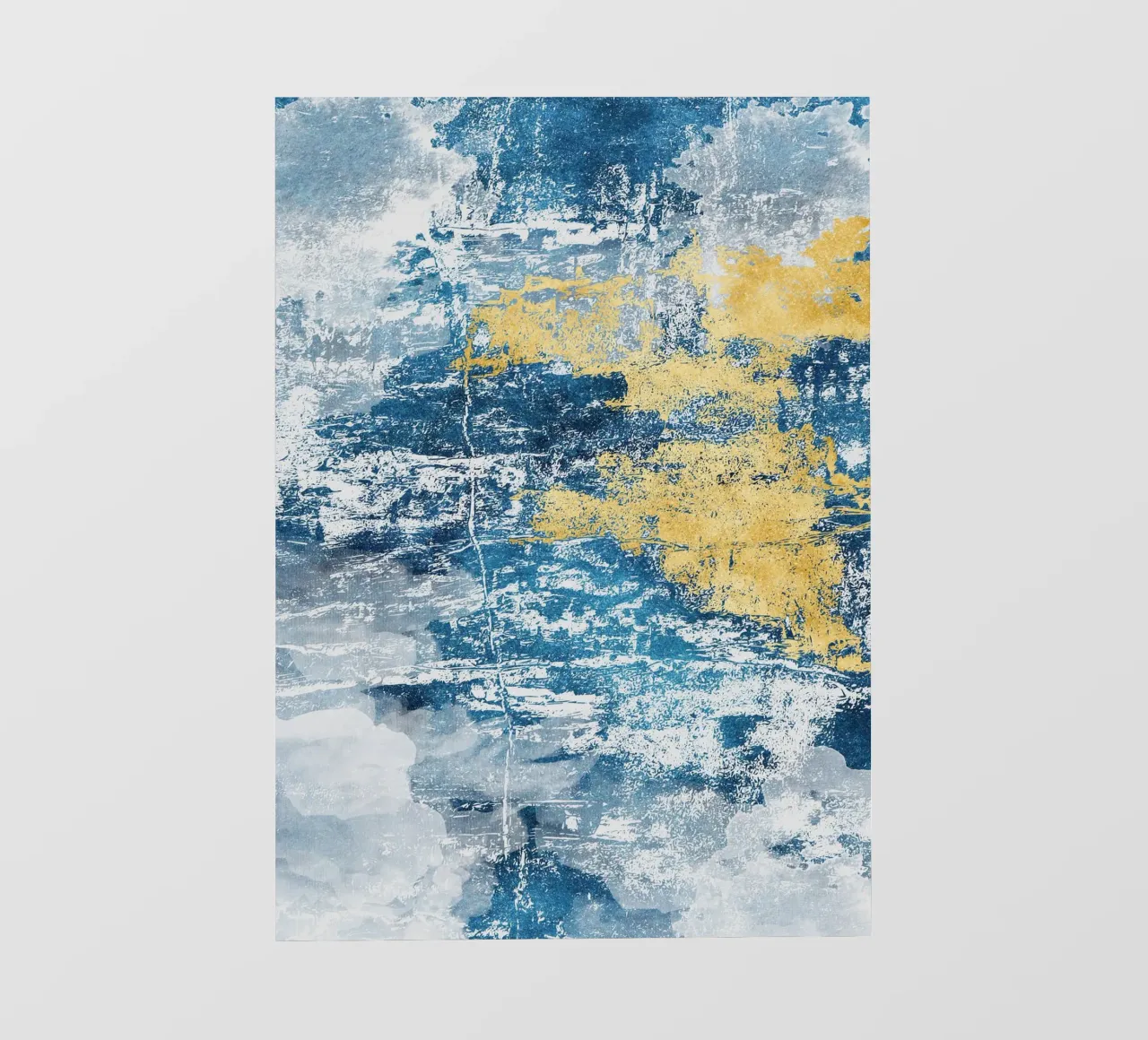 abstract art concrete texture blue and yellow pellicola backlit da vintageshop