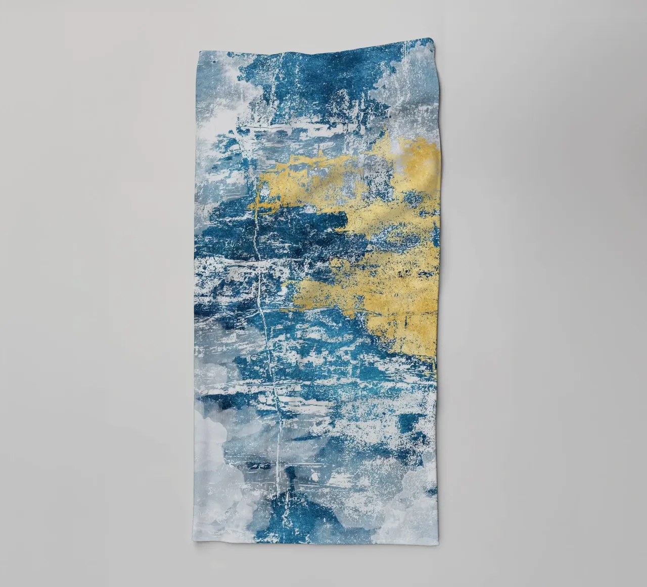 abstract art concrete texture blue and yellow asciugamano da bagno da vintageshop
