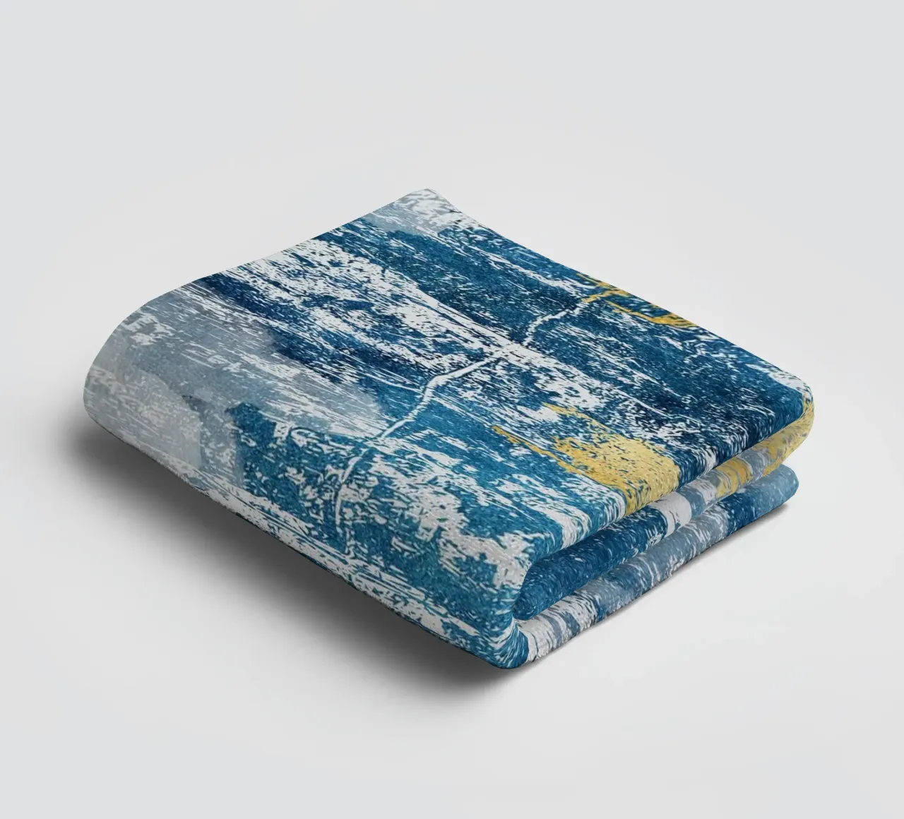 abstract art concrete texture blue and yellow asciugamano da bagno da vintageshop