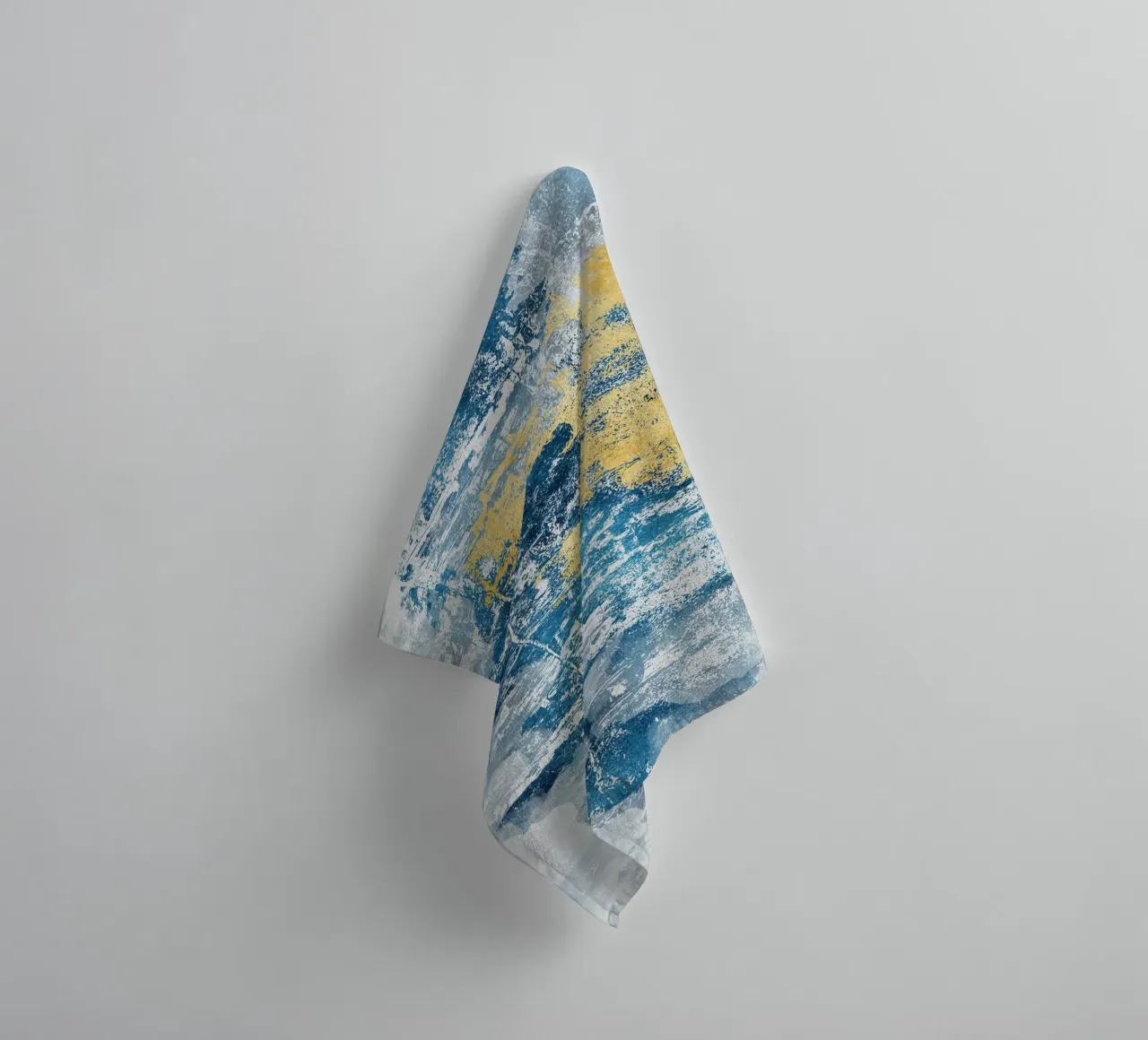abstract art concrete texture blue and yellow asciugamano da bagno da vintageshop