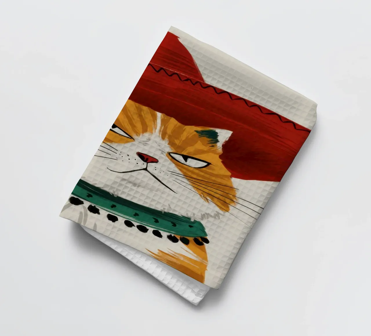 Cappello Cat Majesty canovaccio da cucina da Bring Haven