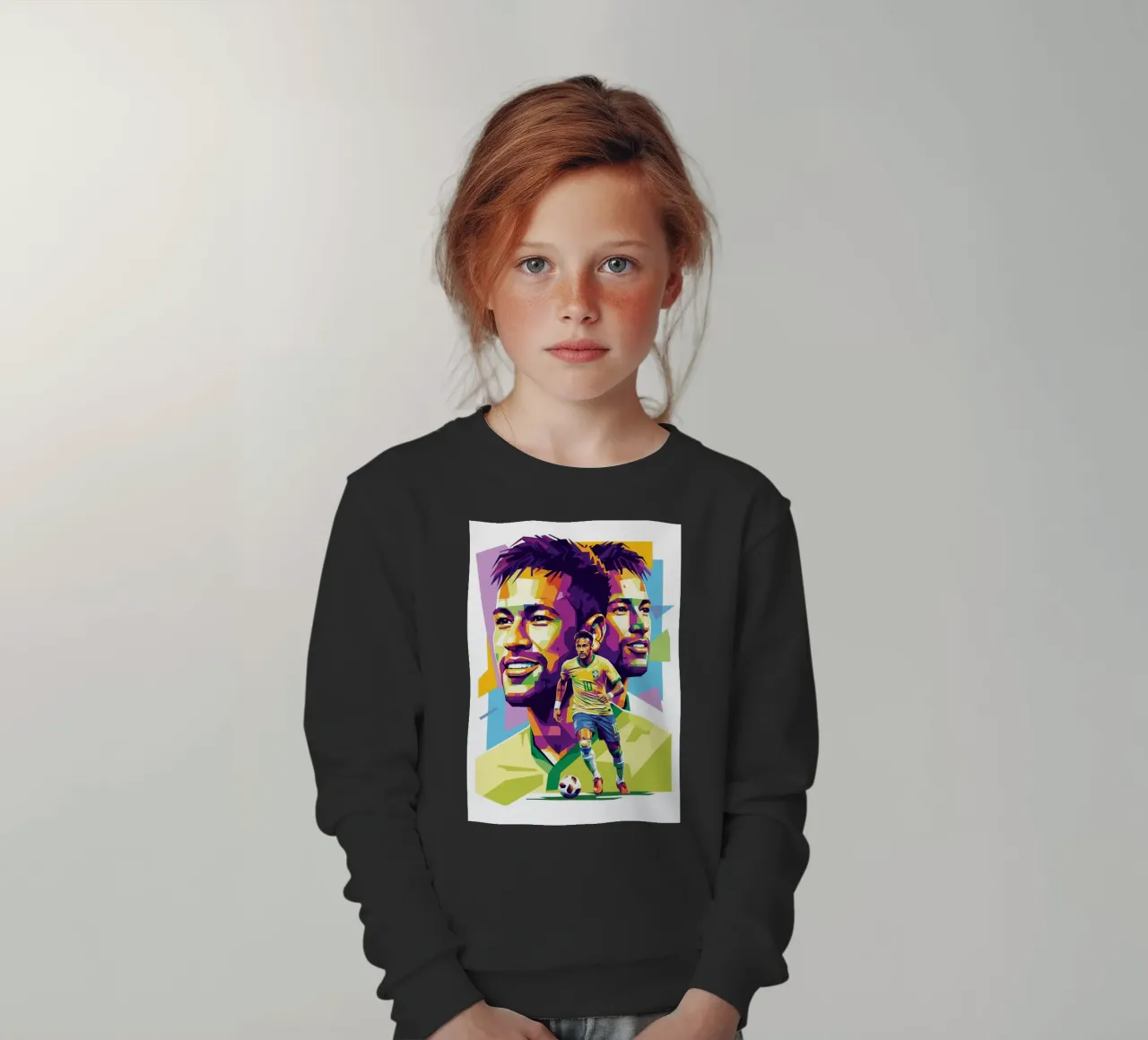 Neymar - WPAP art style (2) felpa bambino da Hantamrata