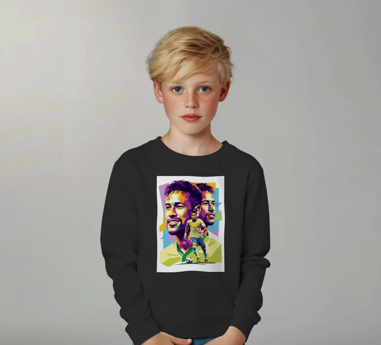 Neymar - WPAP art style (2) felpa bambino da Hantamrata