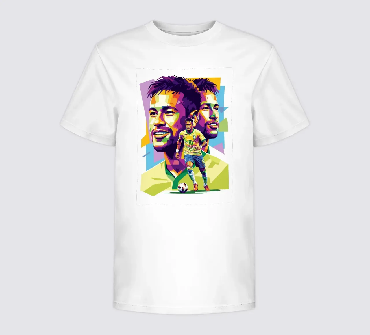Neymar - WPAP art style (2) Kinder T-Shirt von Hantamrata