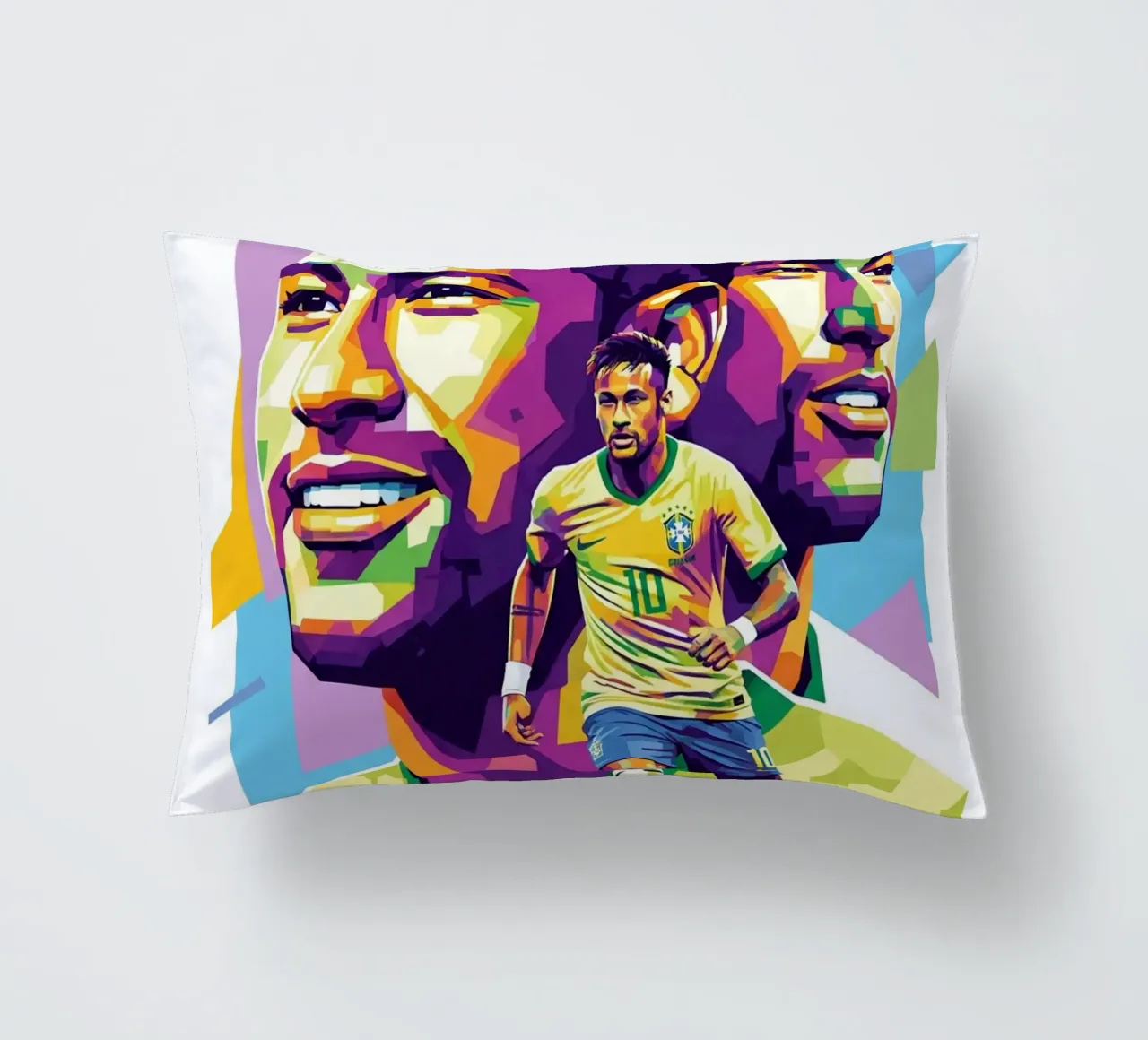 Neymar - WPAP art style (2) cuscino da Hantamrata