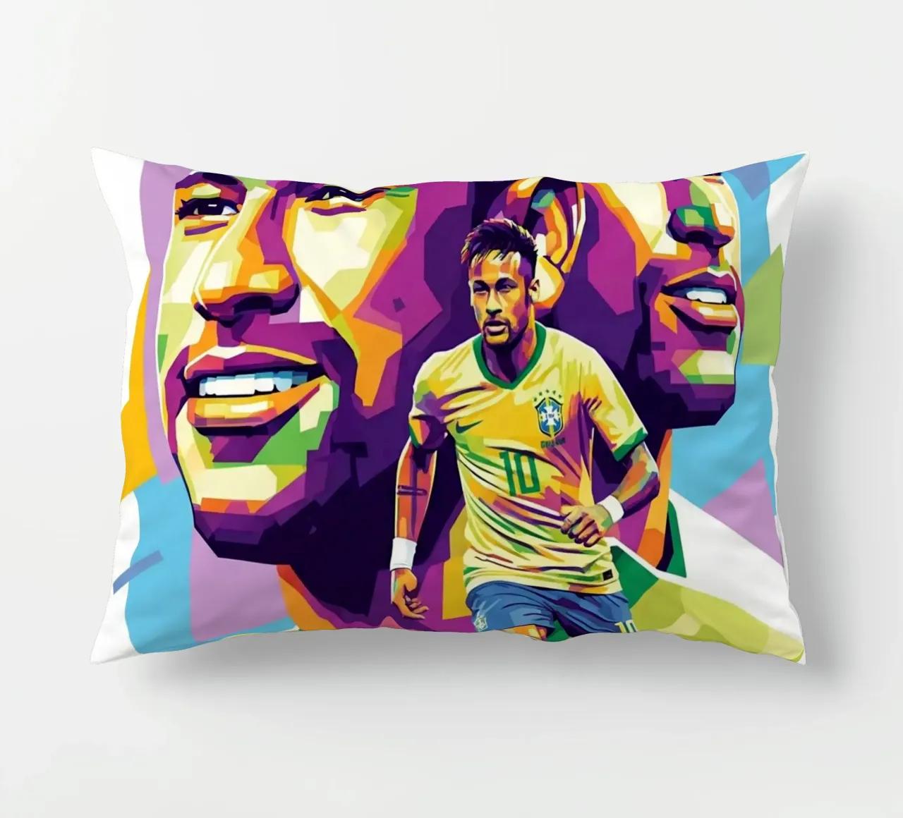 Neymar - WPAP art style (2) cuscino da Hantamrata