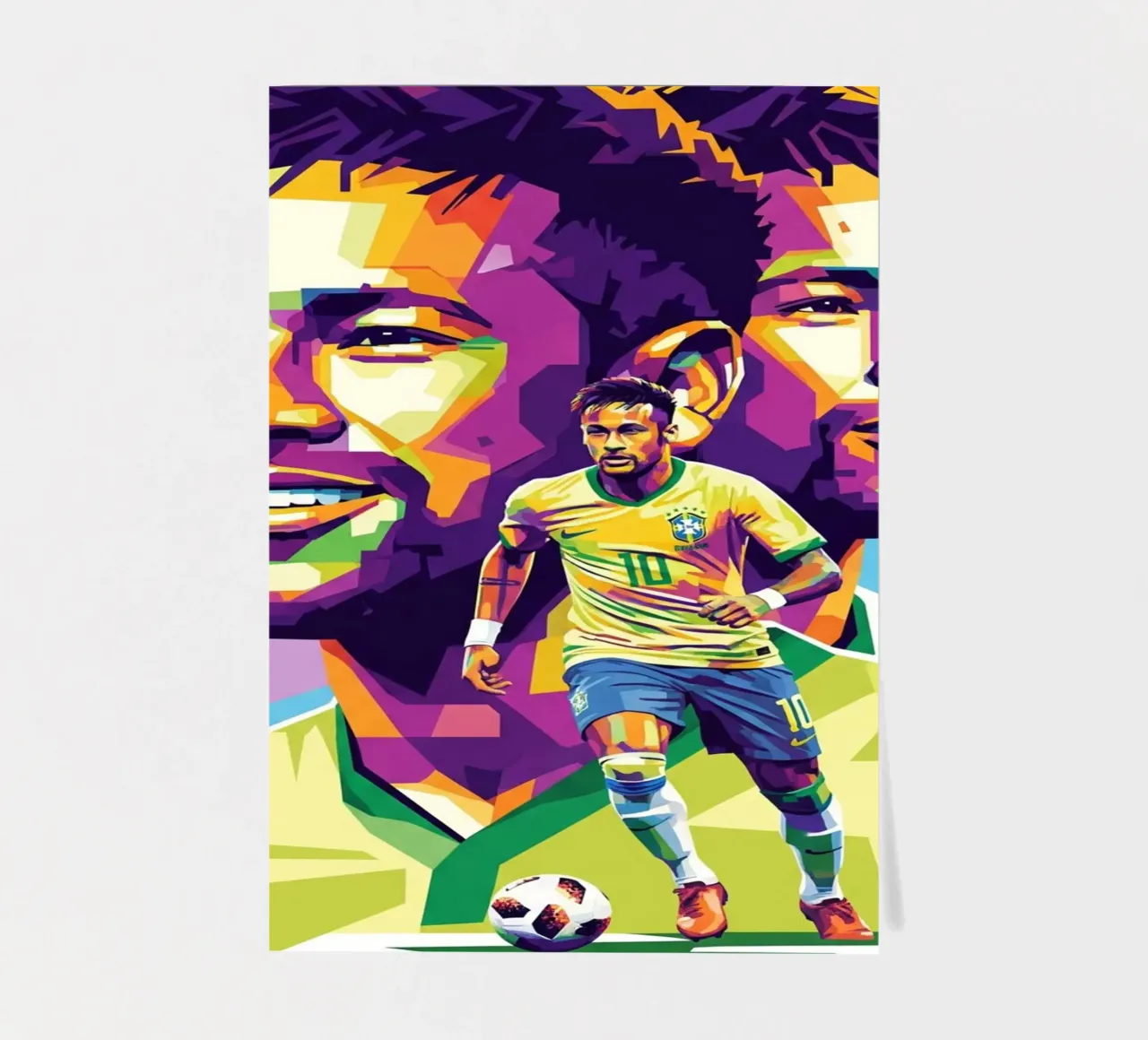 Neymar - WPAP art style (2) foglio adesivo da Hantamrata