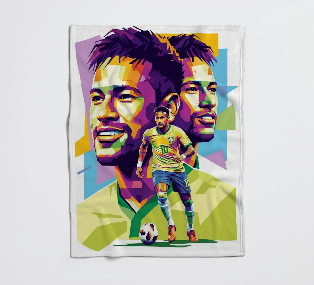 Neymar - WPAP art style (2) coperta in pile da Hantamrata
