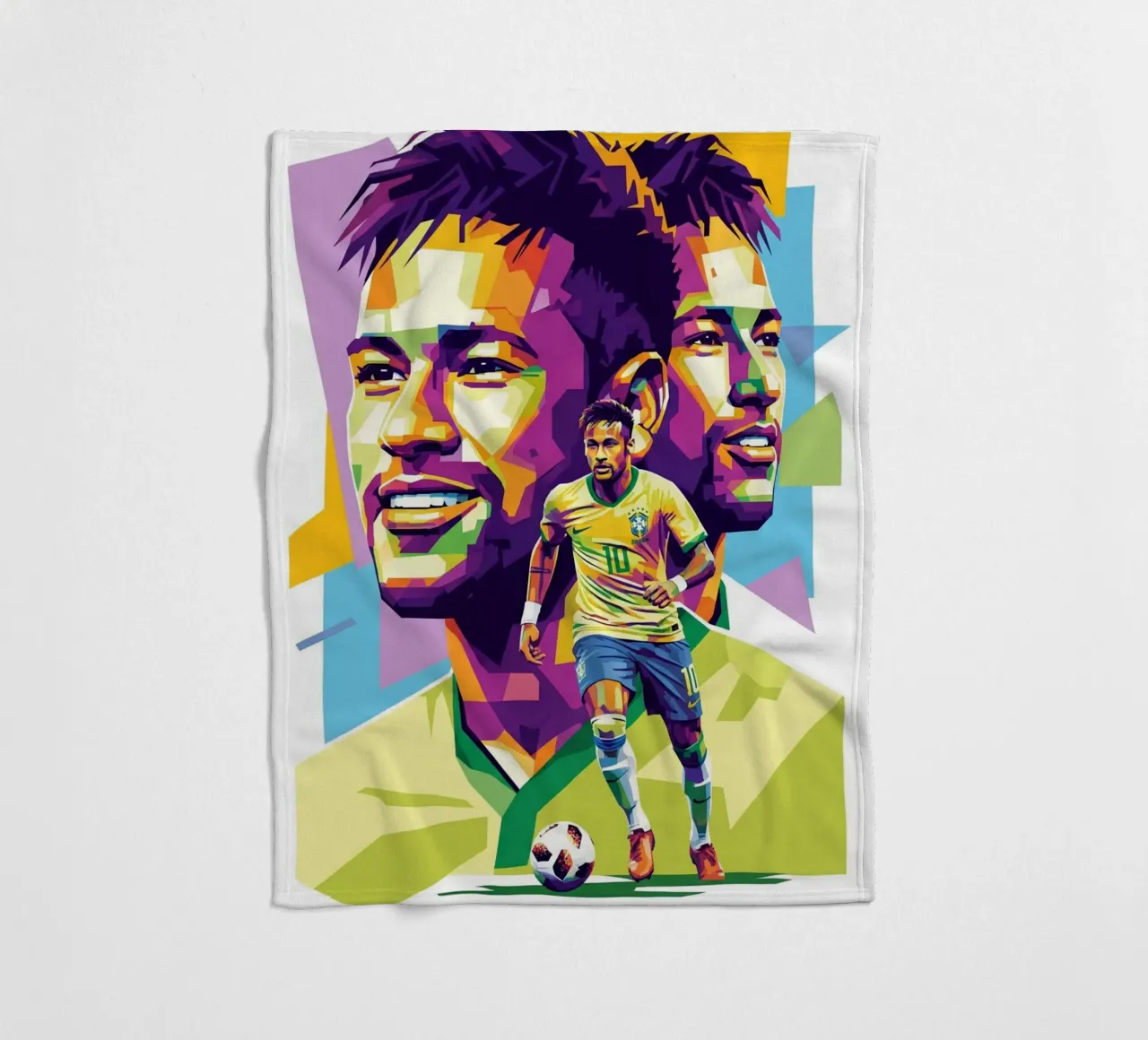 Neymar - WPAP art style (2) coperta in pile da Hantamrata